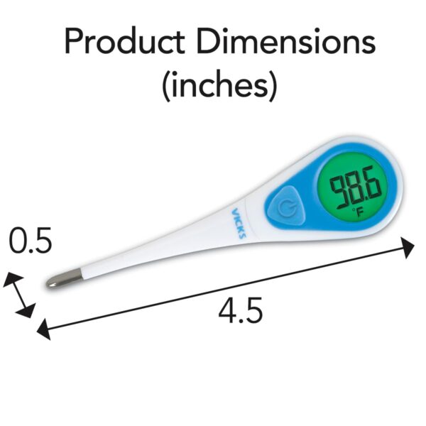 Vicks SpeedRead Digital Thermometer with Color-Coded Temperature Readings, Use as Oral Thermometer, Baby Rectal Thermometer or Under The Arm, Water Resistant, FSA and HSA Eligible - Image 6