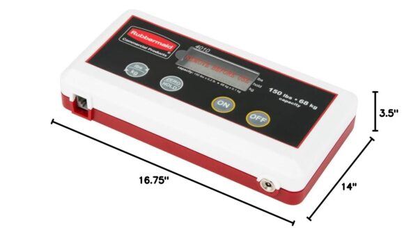 Rubbermaid Commercial Products Digital Receiving Scale, 150-Pound Capacity, Heavy-Duty Non-Skid Shipping and Postal Scale, Food Scale for Kitchen/Restaurant - Image 2