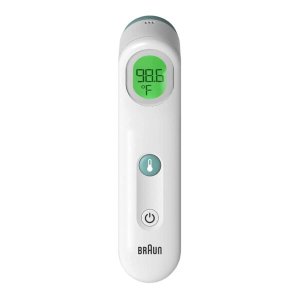 Braun Sensian Contact 5 Forehead Thermometer - Gentle Digital Thermometer with Professional Accuracy and Color Coded Temperature Guidance for All Ages, FSA and HSA Eligible