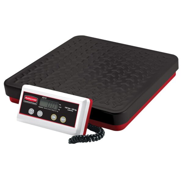 Rubbermaid Commercial Products Digital Receiving Scale, 150-Pound Capacity, Heavy-Duty Non-Skid Shipping and Postal Scale, Food Scale for Kitchen/Restaurant