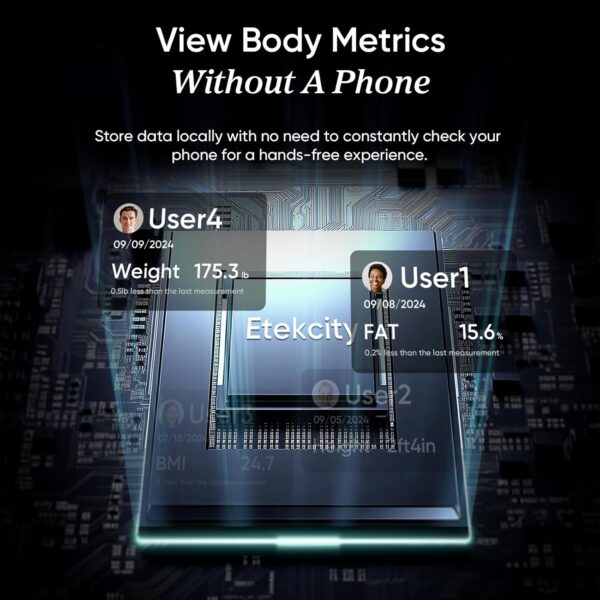 Etekcity Upgraded Smart Scale for Body Weight, FSA HSA Store Eligible, Bathroom Digital Scale with BMI, Body Fat, Muscle Mass, 13 Metrics with a Large Display, Support Offline Mode and Apps Connection - Image 8