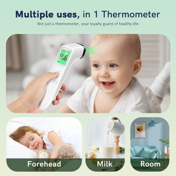 No-Touch Thermometer for Adults and Kids, Fast Accurate Digital Thermometer with Fever Alarm & Silent Mode, FSA HSA Eligible, Easy-to-use, Forehead Thermometer for Babies, Kids & Elderly - Image 5