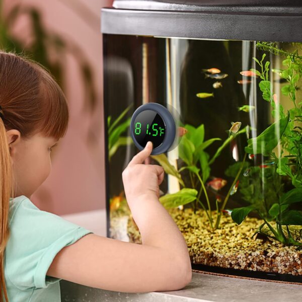 Fish Tank Digital Thermometer Accurate LED Display to ±0.9°F Tank Thermometer Aquarium Temperature Measurement Suitable for Fish, Axolotl, Turtle or Aquatic - Image 2